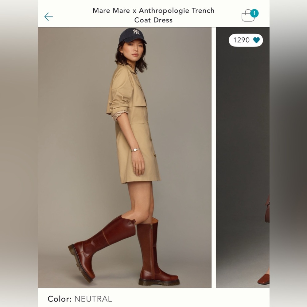 NWT Mare Mare x Anthropologie Trench Coat Dress